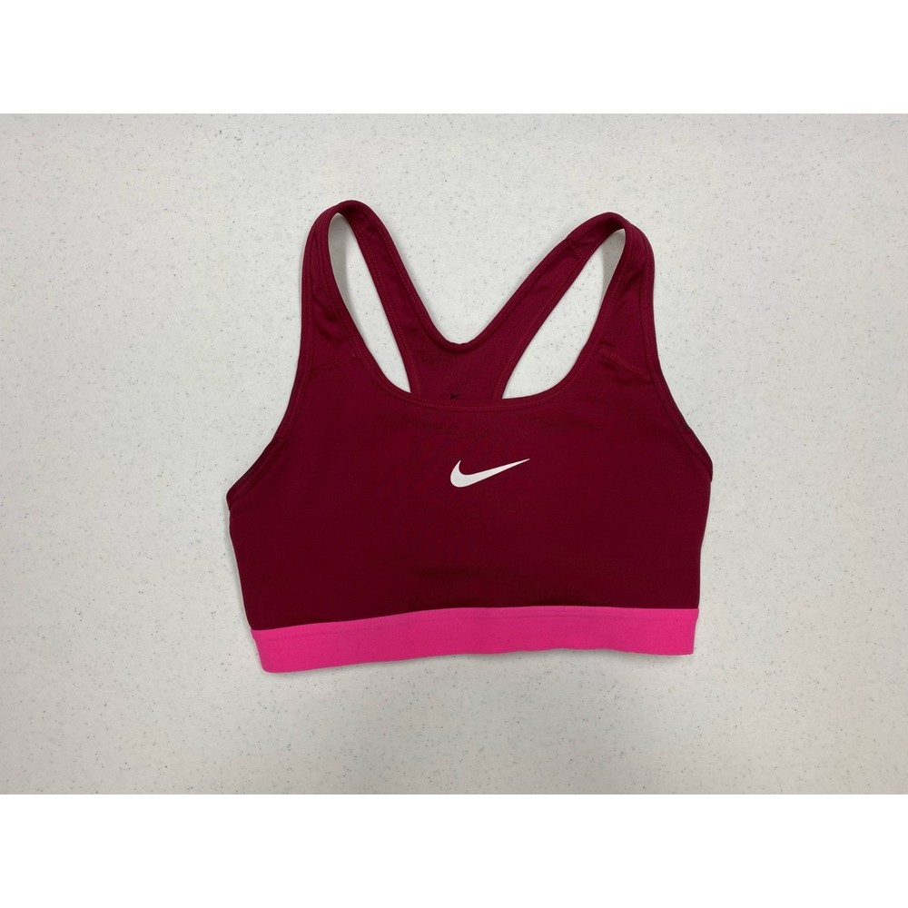Nike Maroon and Pink Sports Bra